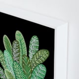 "Banana Leaf Bouquet II" - Art Print in Tropical Green by Madeline Trait - Frame Close-up