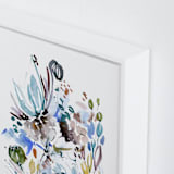"Awakening 4" - Art Print in Blue by Sara Berrenson - Frame Close-up