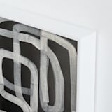 "A Twist, A Turn, A Path" - Art Print in Charcoal by Deborah Velasquez - Frame Close-up