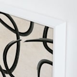 "We All Connected I" - Art Print in Charcoal Black by Meral Badem - Frame Close-up