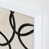 "We All Connected II" - Art Print in Charcoal Black by Meral Badem - Frame Close-up