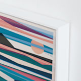 "Viewpoint" - Art Print in Grapefruit by Jen Florentine - Frame Close-up