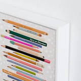"Always Be Creative" - Art Print in Rainbow by Naava Katz - Frame Close-up