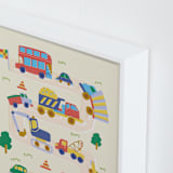 "Big and Small Vehicle" - Art Print in Ivory by Kartika Paramita - Frame Close-up