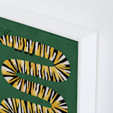 "Squiggly Caterpillar" - Art Print in Forest Green by Sabrina Excene - Frame Close-up