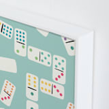 "Playful Pairs" - Art Print in Aqua by Lauren Jinhee - Frame Close-up