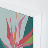 "Floralia" - Art Print in Turquoise by Tamara Hilje - Frame Close-up