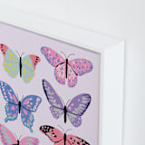 "Vibrant Butterflies" - Art Print in Blush by Cass Loh - Frame Close-up