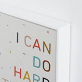 "I Can Do Hard Things" - Art Print in Oatmeal by Annette Allen - Frame Close-up