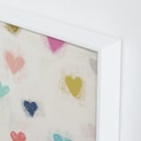 "Our Hearts" - Art Print in Cream Puff by Yaling Hou Suzuki - Frame Close-up