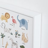 "Safari Friends 1" - Art Print in Safari by Teju Reval - Frame Close-up