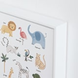 "Safari Friends 1" - Art Print in Safari by Teju Reval - Frame Close-up