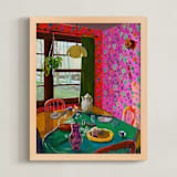 "After Tea" - Art Print in Sienna by Jess Franks - Framed