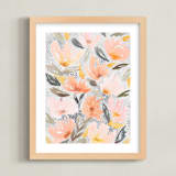 "Speckled Garden" - Art Print in White by Whitney Rainsdon - Framed