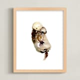 "Mommy Is My World" - Art Print in Otter Brown by Jean Choe Art and Design - Framed