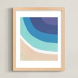 "By the Bay" - Art Print in White by Jenny Partrite - Framed