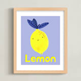 "My Fruity Family I" - Art Print in Light Purple by Marta Crea - Framed