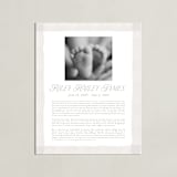 "Brush Stroke Obituary Print" - Custom Print in White by Jackie Crawford - Unframed