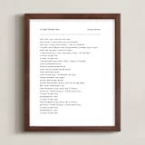 "Your Lyrics: Custom Print " - Custom Print in White by Minted - Framed
