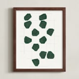 "Within the Lines" - Art Print in Forest Green by Alisa Galitsyna - Framed