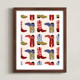 "Howdy Partner 3" - Art Print in Multi by Gabrielle Neil - Framed