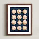 "Dinger 1 Spin Cycle" - Art Print in Navy by Kamala Nahas - Framed