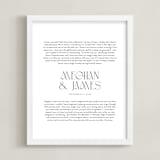 "Our Vows: Portrait Orientation Custom Print" - Custom Print in Midnight Blue by Minted - Framed