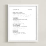 "Your Lyrics: Custom Print " - Custom Print in White by Minted - Framed