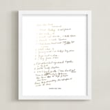 "Your Text: Custom Foil Print" - Custom Foil Print in Gold by Minted - Framed