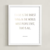 "Custom Quotes" - Custom Foil Print in Gold by Minted - Framed