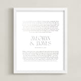 "Our Vows: Custom Foil Print" - Custom Foil Print in Silver by Minted - Framed
