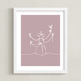 "The Dress from Disney's Cinderella" - Art Print in Blush by Britt Mills - Framed