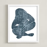 "She Was Home" - Art Print in Navy by Naava Katz - Framed