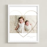 "Heart Outline: Portrait Foil Framed Photo" - Foil Framed Photo in Gold by Itsy Belle Studio - Framed