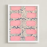 "Angst" - Art Print in Pastel Pink by Frances Sousa - Framed