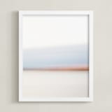"Racing the Clock" - Art Print in Sky Blue by Jennifer Squires - Framed