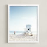 "Tower 2" - Art Print in tower blue by Kamala Nahas - Framed