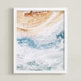 "Sediment No 1" - Art Print in Beige by Kelly Ventura - Framed