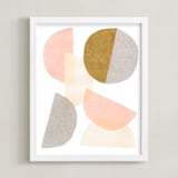 "Shifting" - Art Print in Blush by Kelly Nasuta - Framed