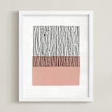 "Color Streak" - Art Print in Dusty Rose by Kiersten Garner - Framed