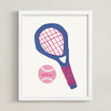 "Electric Sports 1" - Personalized Art Print in Cobalt by Carrie Moradi - Framed
