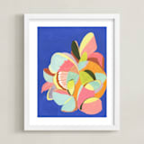 "Butterfly Dream" - Art Print in Cobalt Blue by Eunmee Studio - Framed
