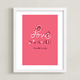 "Love is in the Air!" - Art Print in Amaranth by ERAY - Framed
