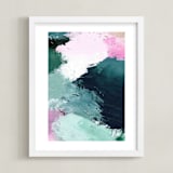 "Vivid Splash" - Art Print in Ocean by Melanie Severin - Framed