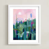 "Feel So Fine" - Art Print in Emerald Green by Sarina Diakos - Framed