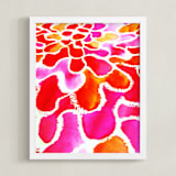 "Colourburst3" - Art Print in Bright Pink by Miranda Mol - Framed