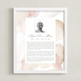 "Flow Obituary Print" - Custom Print in Blush by Creo Study - Framed
