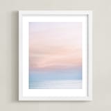 "Sea Blush" - Art Print in periwinkle blush by Kamala Nahas - Framed