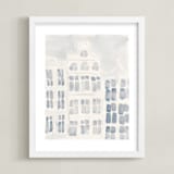 "skyscraper" - Art Print in White by Susanne Kasielke - Framed