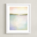 "Coral Bay" - Art Print in Coral Pink by AlisonJerry - Framed